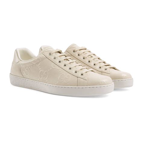 gucci ace gg motif|ace gg leather sneaker.